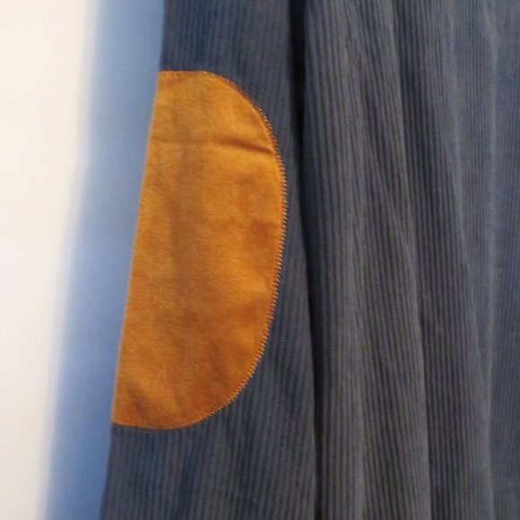 NWOT Blue Lightweight Ribbed‎ Shirt w/Brown Accent Size Medium - Picture 5 of 6